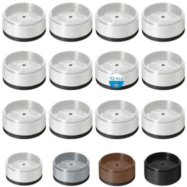 Imagem de Elevadores de cama 2.5 cm, 5.1 cm, 7.6 cm, 10.2 cm resistente, elevador de móveis ajustável para mesa, sofá, cadeira, geladeira, máquina de lavar, blocos empilháveis para elevação de cama (branco