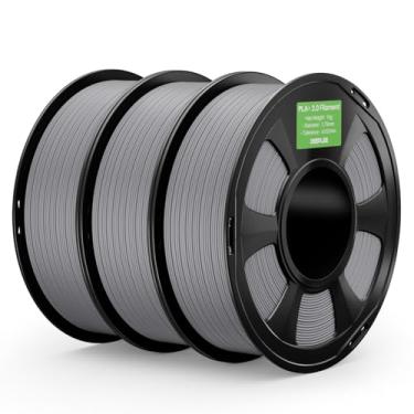 Imagem de DEEPLEE Filamento PLA+ 2.0 1,75 mm, filamento de impressora 3D de resistência mais forte, cinza 3 kg, filamento de impressora 3D PLA Plus atualizado, filamento PLA+ de alta velocidade para a maioria