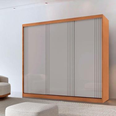 Imagem de Guarda Roupa Casal Connor 100% Mdf 3 Portas E 4 Gavetas Naturalle/off White