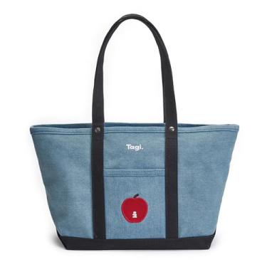 Imagem de Tagi. Imagine bolsas femininas de lona Apple, Jeans, Large