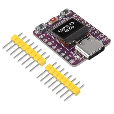 Imagem de 1 placa de desenvolvimento OLED ESP32-C3 mini antena de cerâmica placa de desenvolvimento WiFi Bluetooth tela de 0,42 polegadas