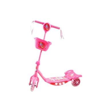 Imagem de Patinete Infantil 3 Rodas com Luz e Som Rosa - DDG
