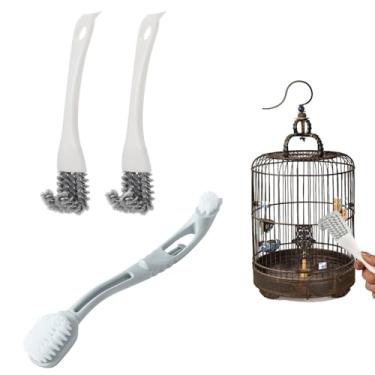 Imagem de hinbkenla 3 peças de limpador de gaiola de pássaro, acessórios para gaiolas de pássaros, removedor de cocô de pássaro, limpador de cocô de pássaro com raspador, para melhor limpeza de excrementos de