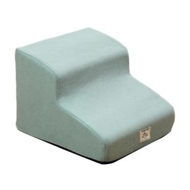 Imagem de WeiLaiKeQi Escada para cães, 2 degraus, rampa para cães pequenos e gatos, degrau antiderrapante para animais de estimação, escada portátil para gatos, cama alta, Azul