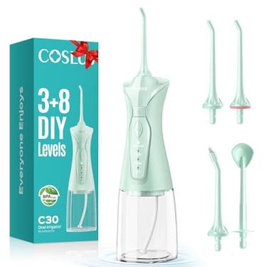 Imagem de COSLUS Water Dental Flosser Pick for Teeth: 4 Modes Cordless Portable 300ML Larger Tank Water Teeth Cleaner IPX7 Waterproof Oral Irrigator Professional Flossing Cleaning Picks for Home Travel FC5360