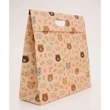 Imagem de Embalagem Presente Sacola Estampa Urso Marisa-16294, UN, Rosa