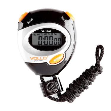 Imagem de Cronometro Vollo Stopwatch - unissex - preto e laranja - VOLLO SPORTS,