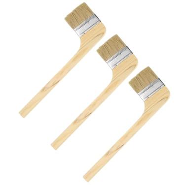 Imagem de Pincel de pintura dobrado, 3 peças, 7,6 cm de largura, reutilizável, variedade de pincéis inclinados, tinta de radiador para todas as pinturas a óleo de látex, móveis, tratamento de paredes, pincel de