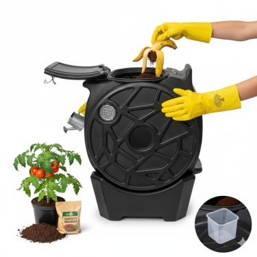 Imagem de Composteira Rotativa Eco Life – Compostagem Doméstica Sustentável | Reduz Lixo Orgânico, Produz Adubo Natural