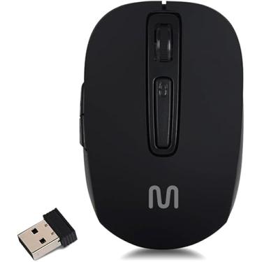 Imagem de Mouse Sem Fio Óptico Slim, 2.4G, Preto e Branco, Design Compacto, Conexão Wireless