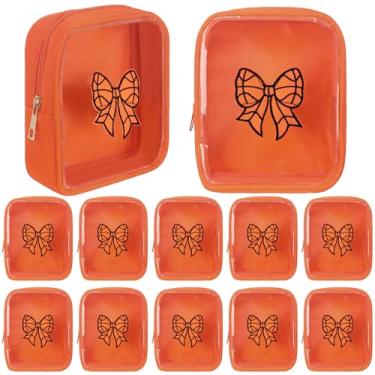 Imagem de Reginary 12 peças de sacos de presente de festa de arco de basquete para remendo de equipe, sacolas de maquiagem a granel à prova d'água, tamanho de viagem, presentes noturnos para seniores para