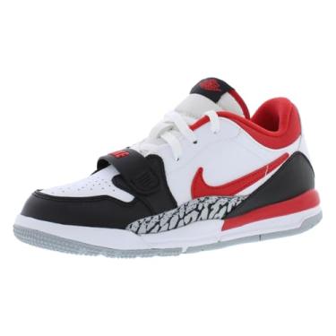 Imagem de Nike Tênis masculino Jordan Legacy 312 Low PS, Branco/vermelho fogo/preto/cinza lobo, 12 Big Kid