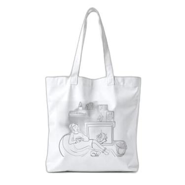 Imagem de Kit 10 Sacola Ecologica Charmosa Reutilizável 38x41,5cm Estampa Jovem Lareira