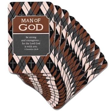 Imagem de Dicksons Marcador de livro cristão inspirador para livros, estudo da Bíblia, diários 6 x 10 cm, cartolina Man of God Be Strong, pacote com 12