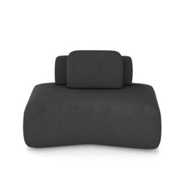 Imagem de Sofá Ilha Sala de Estar Dakota 174cm Modulado Encosto Almofada Solta Veludo Cinza G33 - Gran Belo