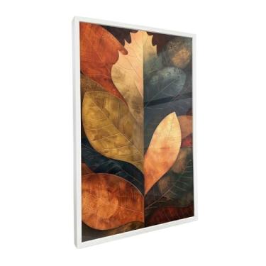 Imagem de Cartazes Pôsteres e Impressões Quadro Decorativo com Moldura Sala Quarto Pintura Natureza As Folhas de Outono Quadros e Obras de Arte(Branco 50x70 Com Vidro)
