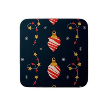 Imagem de Ladrilho Decorativo de Cerâmica Estampa Natal com Guirlanda e Brinquedo