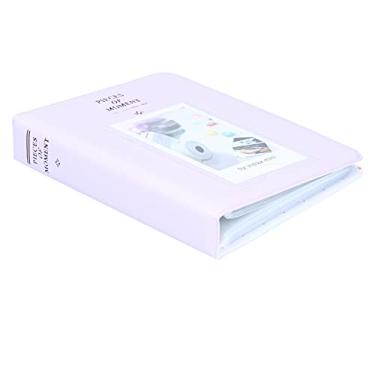 Imagem de Acouto Estojo de Armazenamento de Fotos Com 64 Bolsos - Álbum de Fotos Compacto Em PVC 9, Comporta 64, Ingressos e Cartões Ideais - Organização Perfeita de Suas memórias! (Roxo claro)