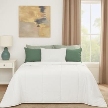 Imagem de Edredom Queen Percal 400 Fios Extra Grosso Hotel Premium – Toque Ultra Macio (Branco)