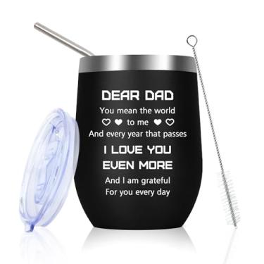 Imagem de EGHTvmok Presentes de Natal para o pai, presentes de Natal para o pai, meias da filha, filho, aniversário, presentes engraçados, presente de Dia dos Namorados, Dia dos Pais, copo de viagem de aço