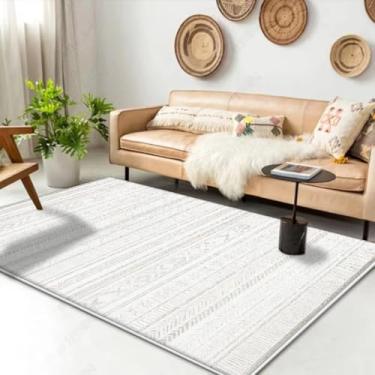 Imagem de Tapete geométrico para sala de estar, decoração de casa, tapete para quarto, lavabo (160 x 200 cm / ML001-sem fiapos-1)