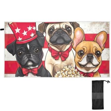 Imagem de TSENQUE Toalhas de praia florais extragrandes cães fofos toalha de praia turca americana sem areia toalhas de praia finas de secagem rápida piscina acampamento ioga viagem 152 x 76 centímetros