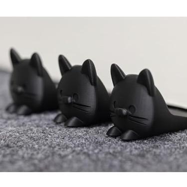 Imagem de Fechadura antirroubo para hotéis – construção em aço inoxidável, fechadura de segurança sem perfuração, ideal para viagens e acomodações compartilhadas. (3Pretos)