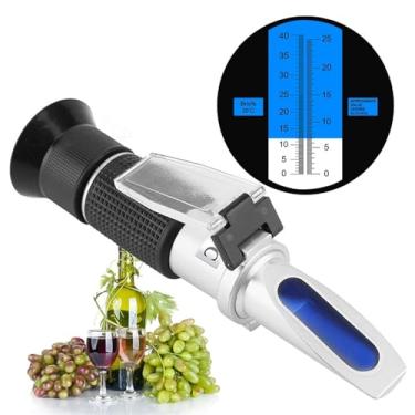 Imagem de 0-40% brix 0-25% álcool uvas vinho refratômetro atc medidor de concentração portátil fruta açúcar conteúdo tester medição