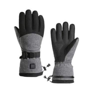 Imagem de Luvas Térmicas Elétricas Impermeáveis Para Motocicleta Para Inverno Sn