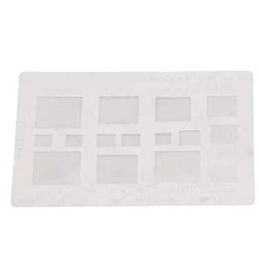 Imagem de Luqeeg Modelo Versátil Compacto da Solda da Malha Lata do Estêncil Universal Compacto do Reballing de Bga para o Passo de Aço Inoxidável 0.3-0.5mm Reparo Telefone Celular