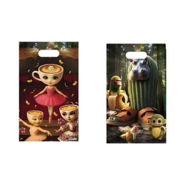 Imagem de Sacolas De Lembrancinhas Para Festa De Aniversário Infantil 10 Peças T