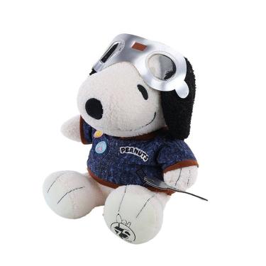 Imagem de Plush Doll Toy Pilot Dog Blue 35 cm com macacão para crianças
