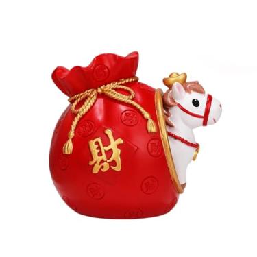 Imagem de Horse Statue Decorative Jar, Cute Pony Design Figurines With Storage Bag, Mini Resin Animal Shape Home Desk Decoration & Car Ornament, Ideal New Year Gift (Style B)