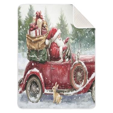 Imagem de Blueangle Cobertores de bebê de carro vermelho vintage para cochilo de carrinho de bebê, 76 x 101 cm, cobertores aconchegantes e macios unissex para meninos, meninas, crianças, bebês (647)