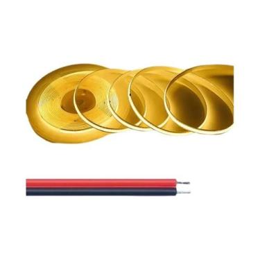 Imagem de Fita De Luz LED COB Flexível De 5M 10M DC12V 24V 8mm Alta Densidade Ne