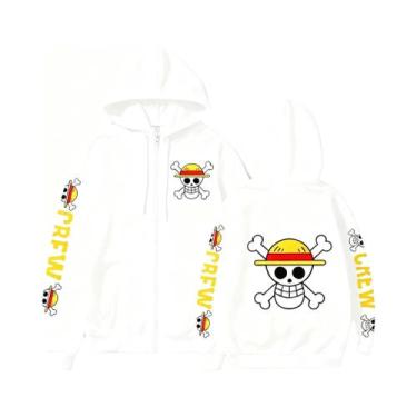 Imagem de Jaqueta Unissex Oversized Com Capuz De Anime, Zíper, Manga Longa, Moda