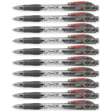 Imagem de STABILO Marathon – Caneta esferográfica retrátil – fina – Pacote com 10 (preto)