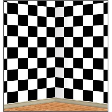 Imagem de Beistle Cenário de foto quadriculado preto e branco