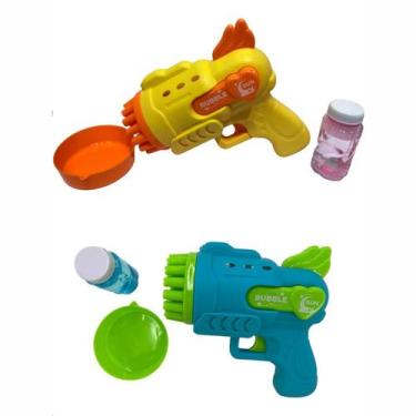 Imagem de Pistola Lança Bolhas 29 Furos com Refil Infantil OLAR HOME
