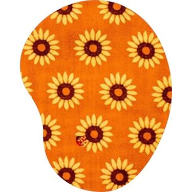 Imagem de Mouse Pad Ergonômico Gota Girassóis Joaninha Fundo Laranja