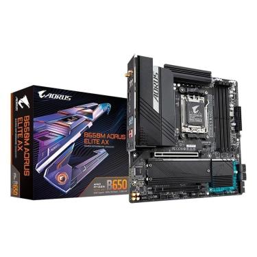 Imagem de Placa-Mãe Gigabyte B650M Aorus Elite AX, AMD, Micro ATX, DDR5,Wi-Fi,Bluetooth - B650M Aorus ELITE AX-Unissex