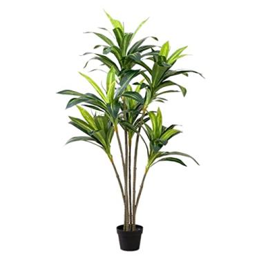Imagem de SLGGPJBU Plantas falsas planta artificial simulação árvore árvore falsa planta bonsai plantas artificiais sala de estar quarto decoração plantas artificiais interior exterior, B-150 cm