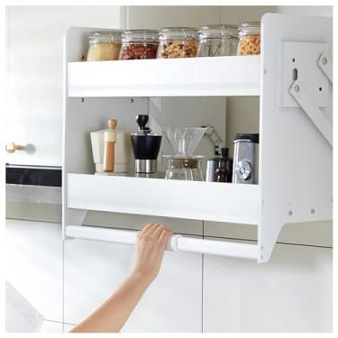 Imagem de Cesta de elevação de prateleira de cozinha, prateleira de armário retrátil, adequada para armários de bar de cozinha e café, capacidade de carga 20 kg (660 x 260 x 540 mm)
