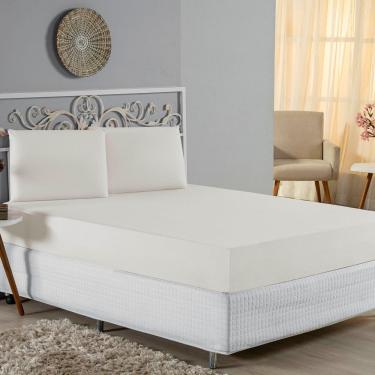 Imagem de Jogo De Cama Queen Nobre 3 Peças Lençol Com Elástico De 30cm De Altura Malha 100% Algodão - Palha