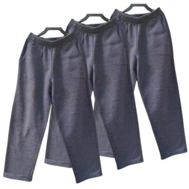 Imagem de Kit 3 calças de moletom infantil junvenil escolar dalri 079 do 4 ao 14