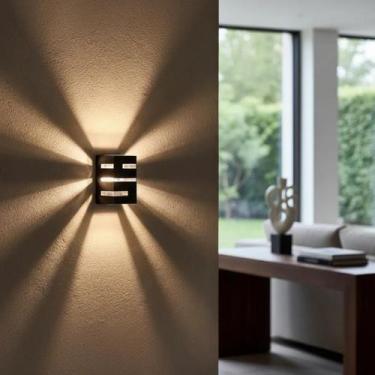 Imagem de Arandela Frisos E Facho De Parede Muro Externa Interna - Metais Massui