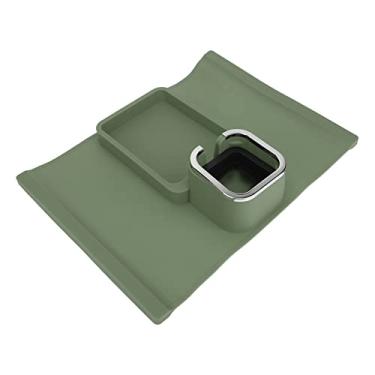 Imagem de KIMISS Bandeja Porta-copos para sofá – Apoio de Braço Ergonômico de Silicone para sofá Com Base Antiderrapante para Bebidas, Telefones e Controles Remotos – Bandeja Multifuncional para Escritórios e