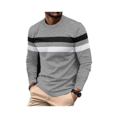 Imagem de Camiseta Masculina De Manga Longa Para Outono E Inverno, Gola Redonda,