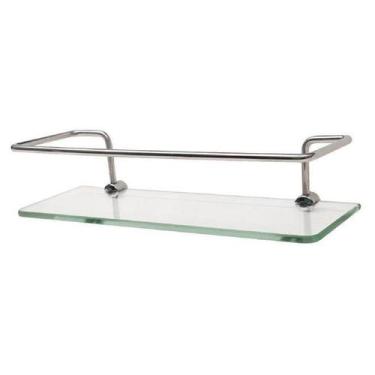 Imagem de Porta shampoo retang 30 vidro/metal hidrolar