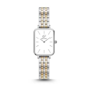 Imagem de Relógio Feminino Quadrado Bicolor Casual Elegante New Port